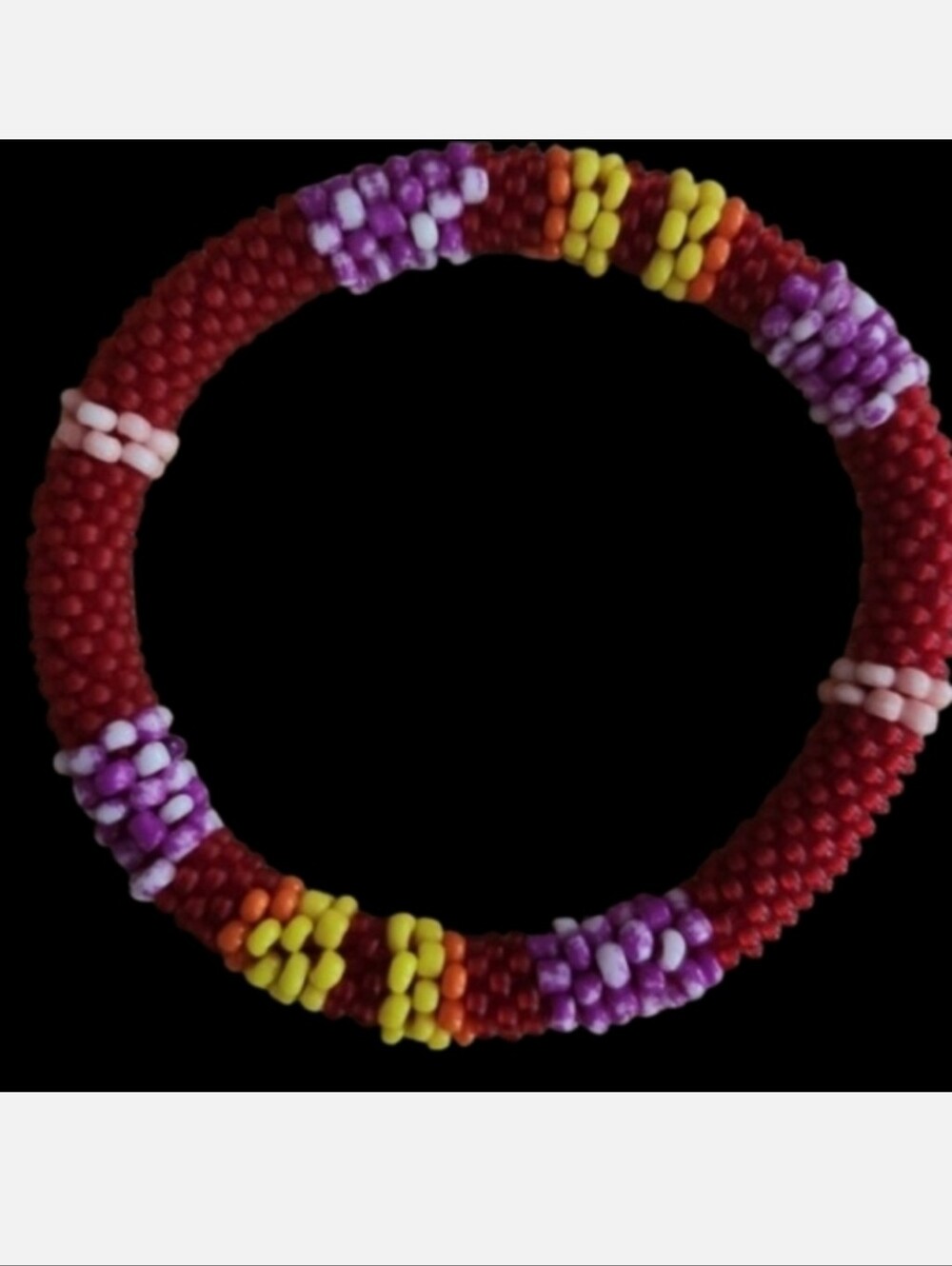 Colorful Beaded Bracelet RED/PURPLE/YELLOW/ORANGE/PINK